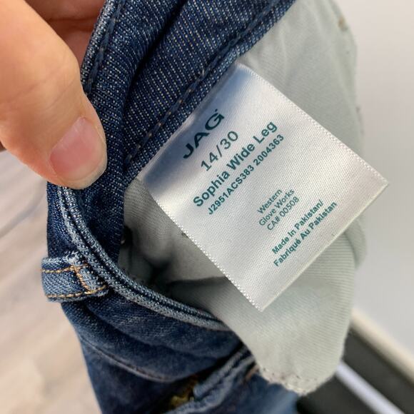 JAG Dark Wash Sophia Wide Leg Trouser Jeans Size 14 / 30 - Picture 7 of 7